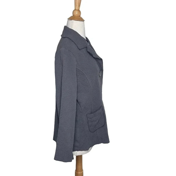 Focus Casual Life M gray‎ preshrunken textured  boho jacket - Picture 6 of 8